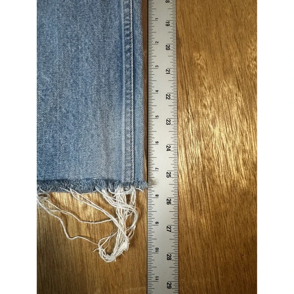 Moussy Vintage Distressed Ripped Destroyed Jeans Size 27 Light Wash Denim - Picture 2 of 11